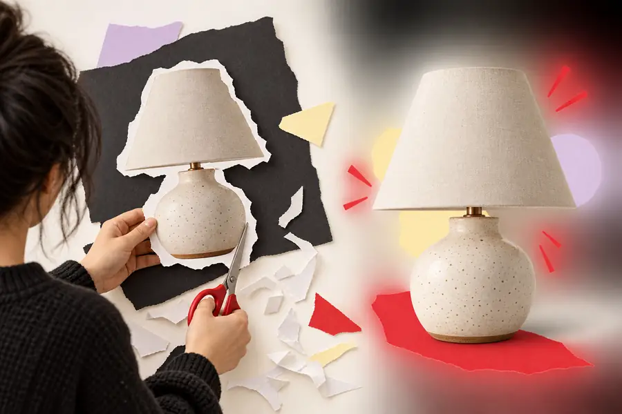 Comparison of an original image and an image with the background removed